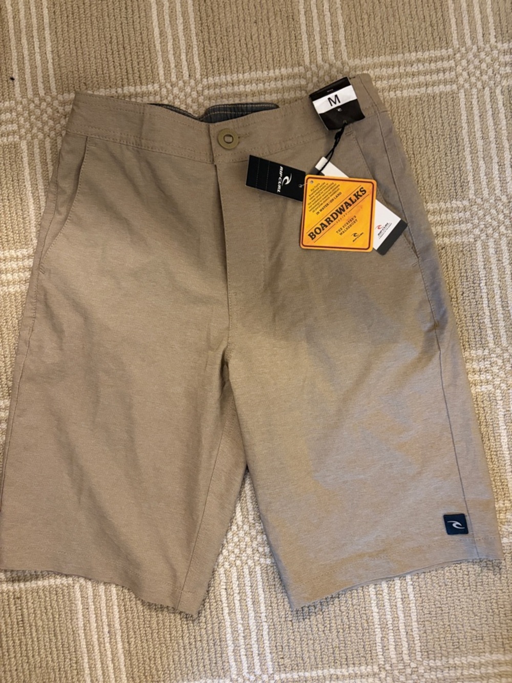 Boys size M (10-12) Ripcurl Performance Shorts - Tan